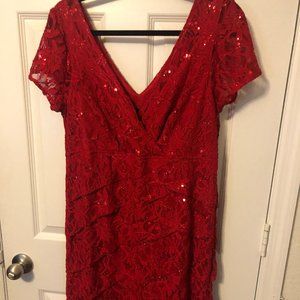 Scarlett Nite Red Lace Dress